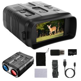 1Pc Night Vision Goggles 4K Full-Color Binoculars 10X Zoom With 2624ft Viewing Range 3in Screen 64G MMC Card WIFI APP Control Save Photo And Vide
