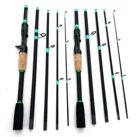180cm-70.86inch 4 Section Fiberglass Spinner Baitcasting Fishing Rod M Tone Fish Pole Carp Fishing Tackle Accessories