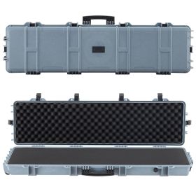 VEVOR Hard Rifle Case, Lockable Rifle Case with Pre-cut Foams, 50 in Movable Gun Storage with Wheels