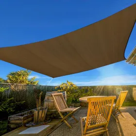 13'X20' Mocha HDPE Sunshade Sail (Option: Defaulttitle)