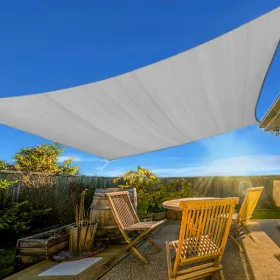 6'X8' Grey HDPE Sunshade Sail (Option: Defaulttitle)