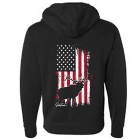 WT Elk Flag Hoodie (size: L)